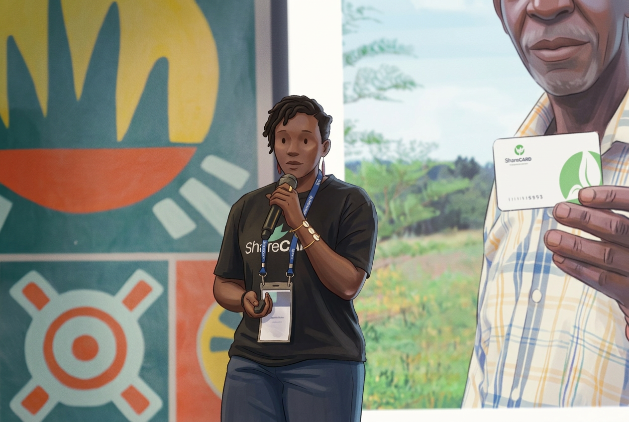 ShareCARD on stage at the AfricArena Tech Summit